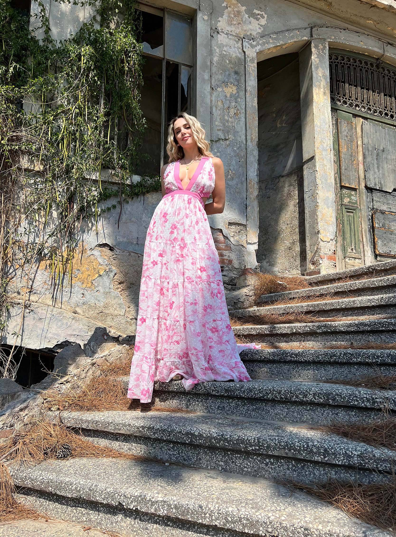ΦΟΡΕΜΑ MAXI CROSSOVER BACK FLORAL 24476