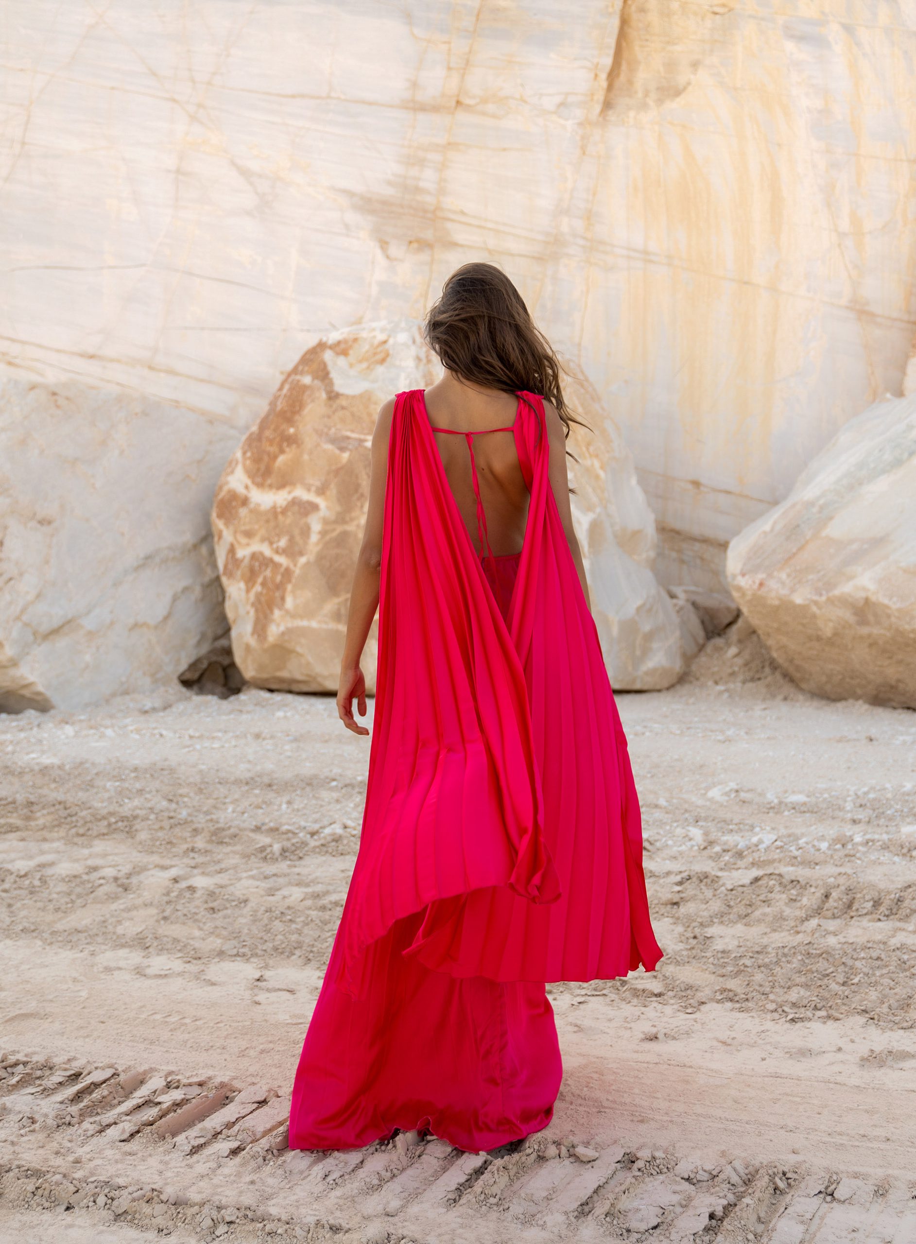 ΦΟΡΕΜΑ MAXI BACKLESS ΠΛΙΣΕ WINGS WATERMELON 23714