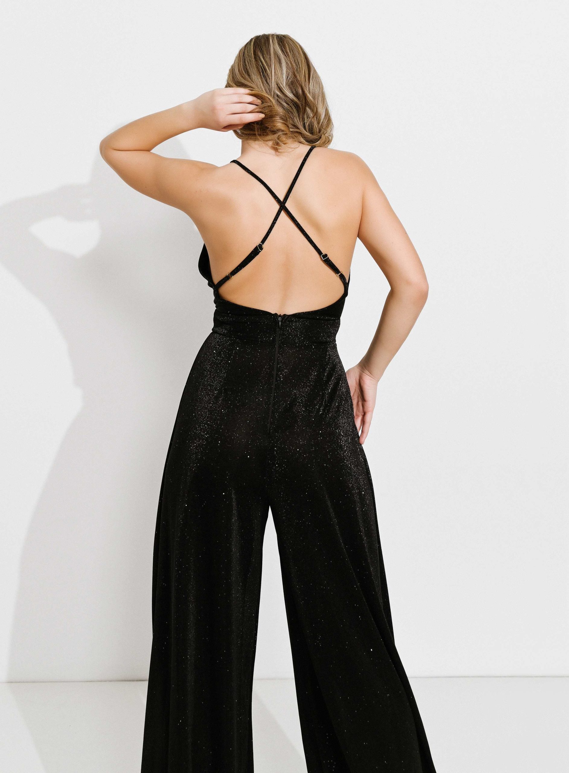 JUMPSUIT BACKLESS WITH SPAGHETTI STRAPS LUREX 25305