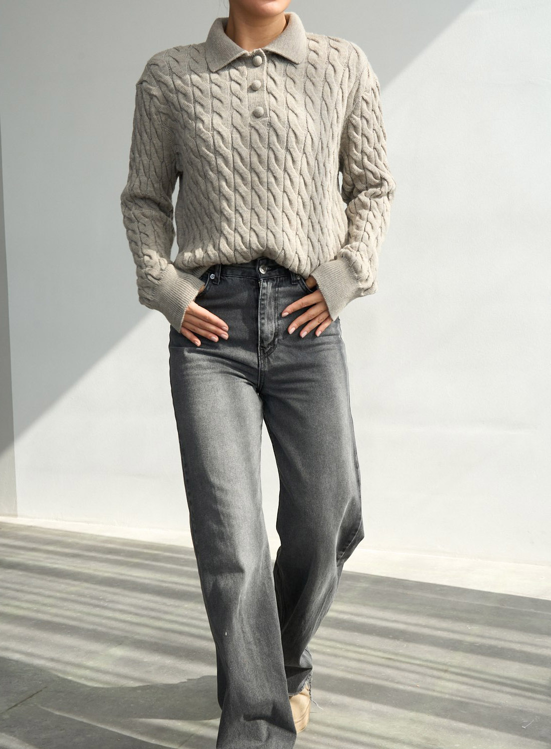 TOP KNITTED BEIGE 26124