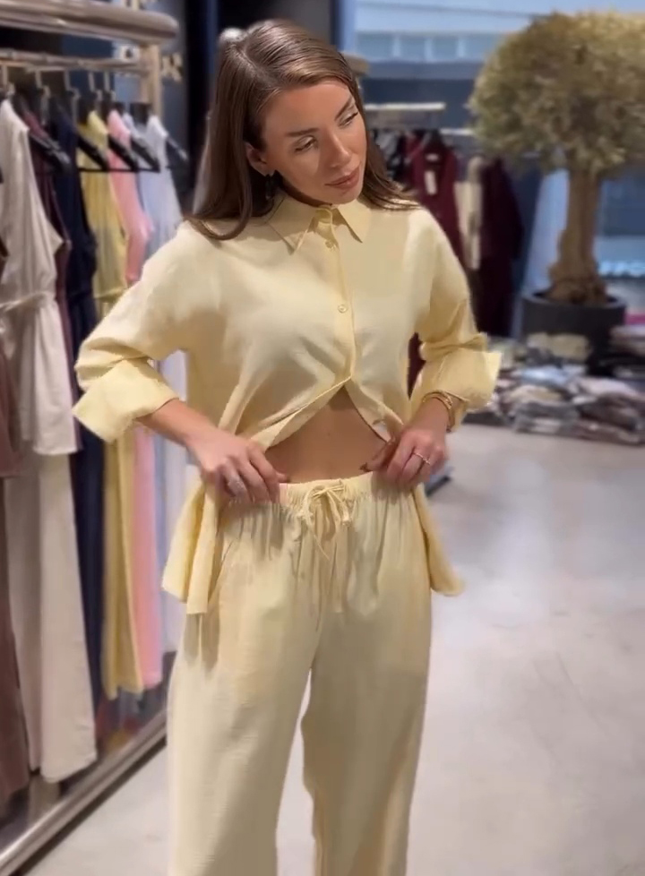 ΣΕΤ ΠΟΥΚΑΜΙΣΟ ΜΕ ΠΑΝΤΕΛΟΝΙ BUTTER YELLOW 26145