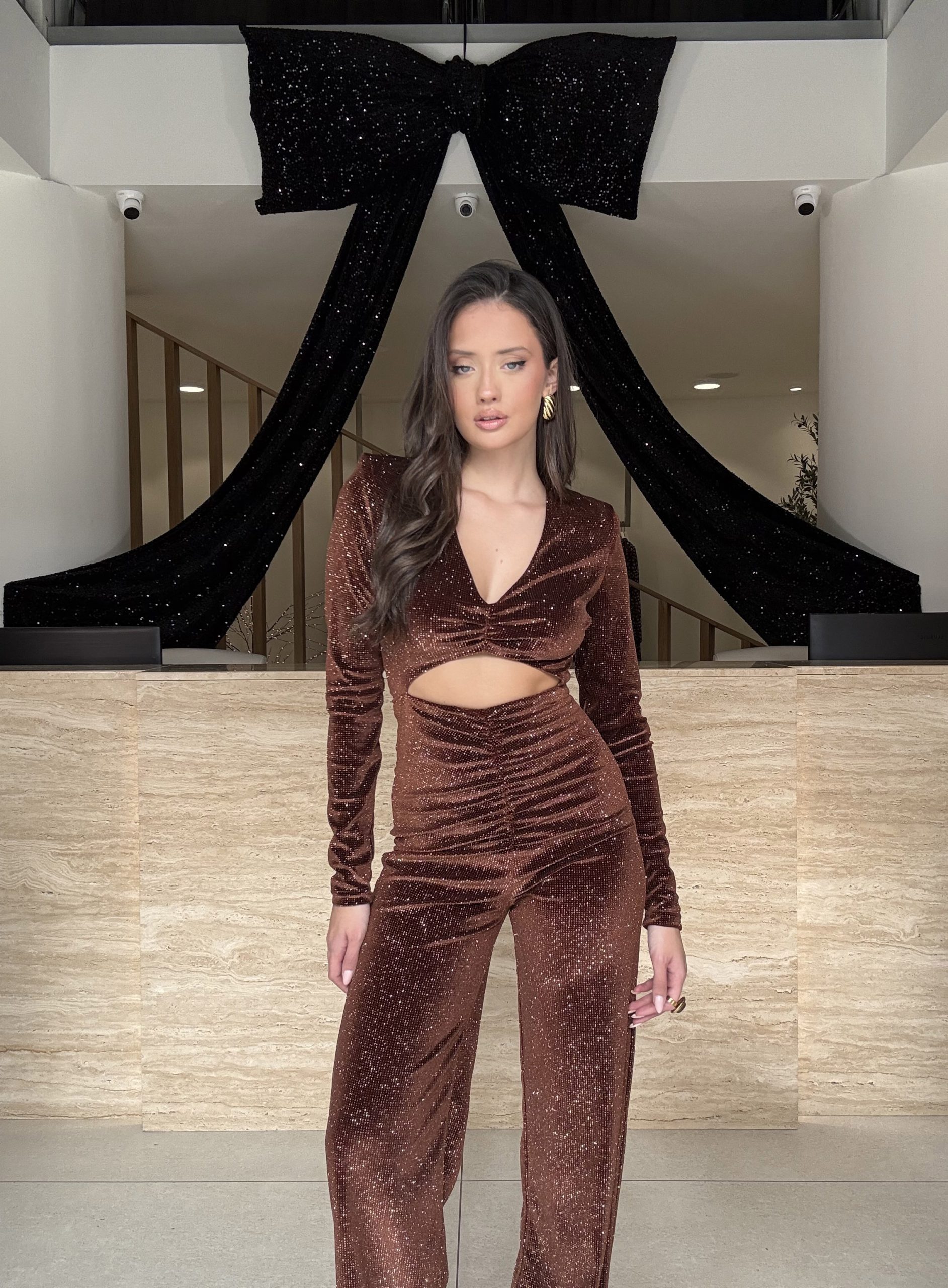 JUMPSUIT CUT OUT LUREX 26305