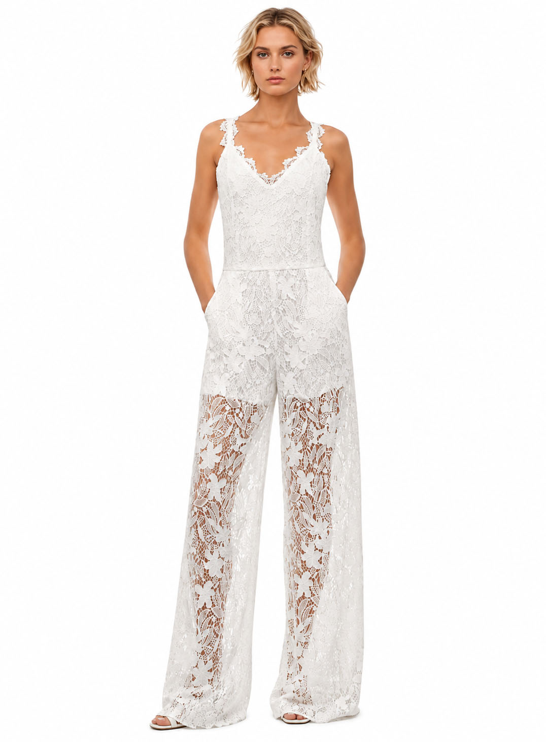 JUMPSUIT LACE WHITE 26309