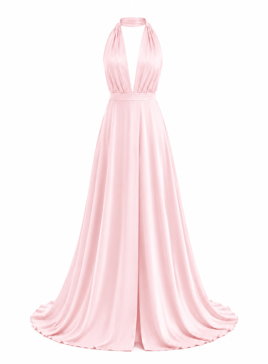 ΦΟΡΕΜΑ MAXI ΜΕ V ΝΤΕΚΟΛΤΕ KAI ΑΝΟΙΧΤΗ ΠΛΑΤΗ BABY PINK 26433