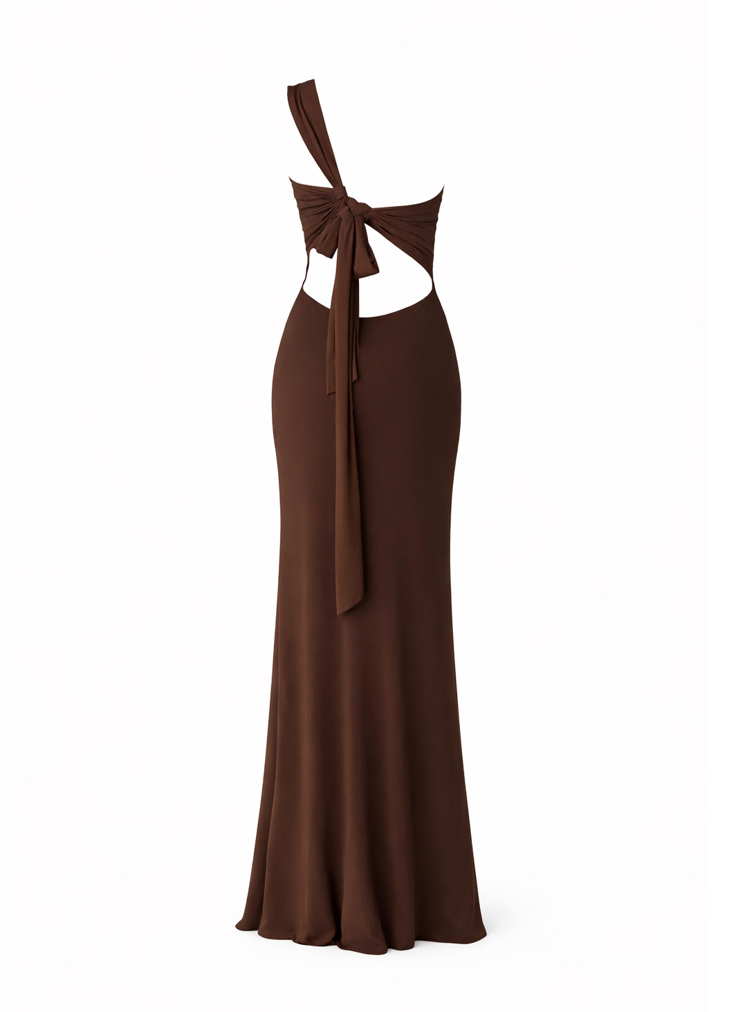 ΦΟΡΕΜΑ MAXI ONE SHOULDER VERSATILE CHOCOLATE 26440