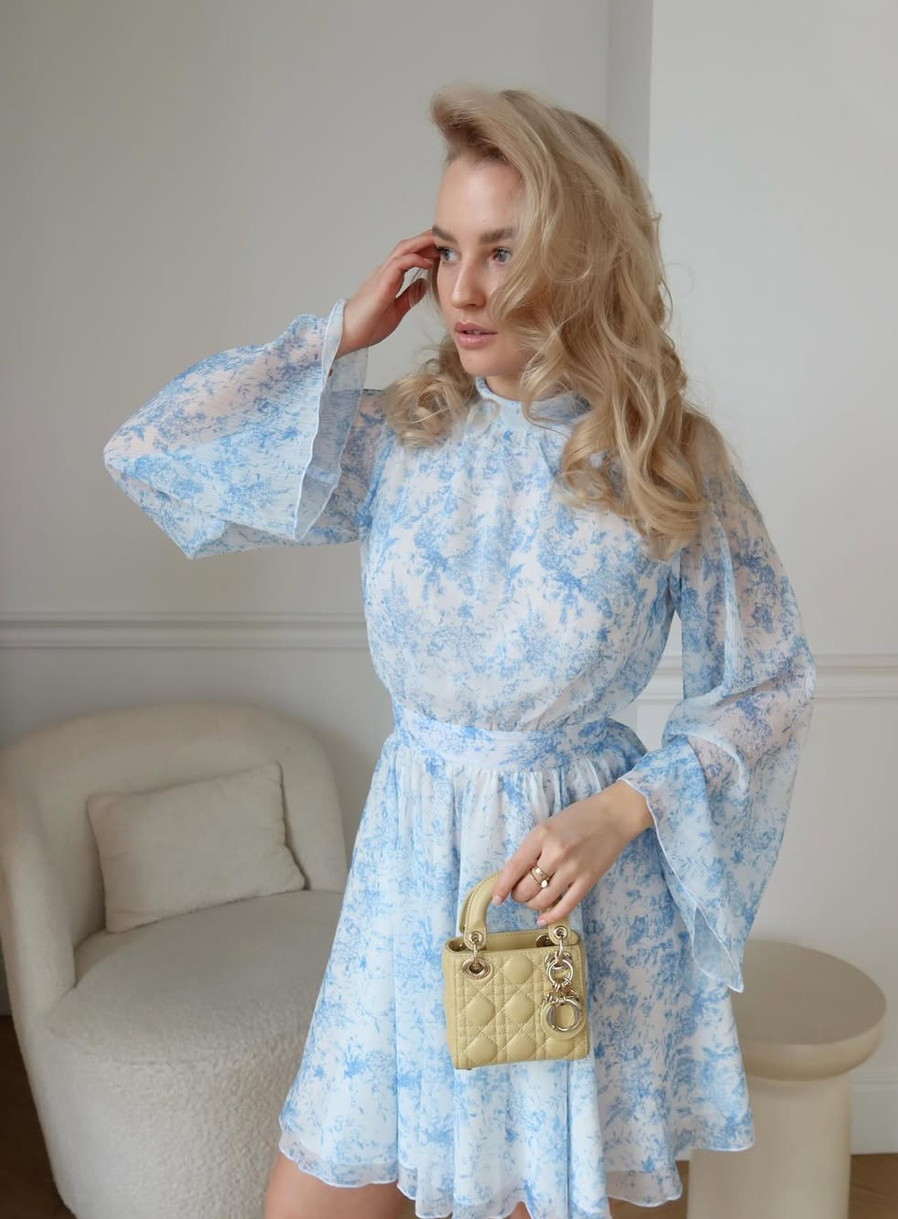 ΦΟΡΕΜΑ MINI FLORAL SERENA ΓΑΛΑΖΙΟ 26454