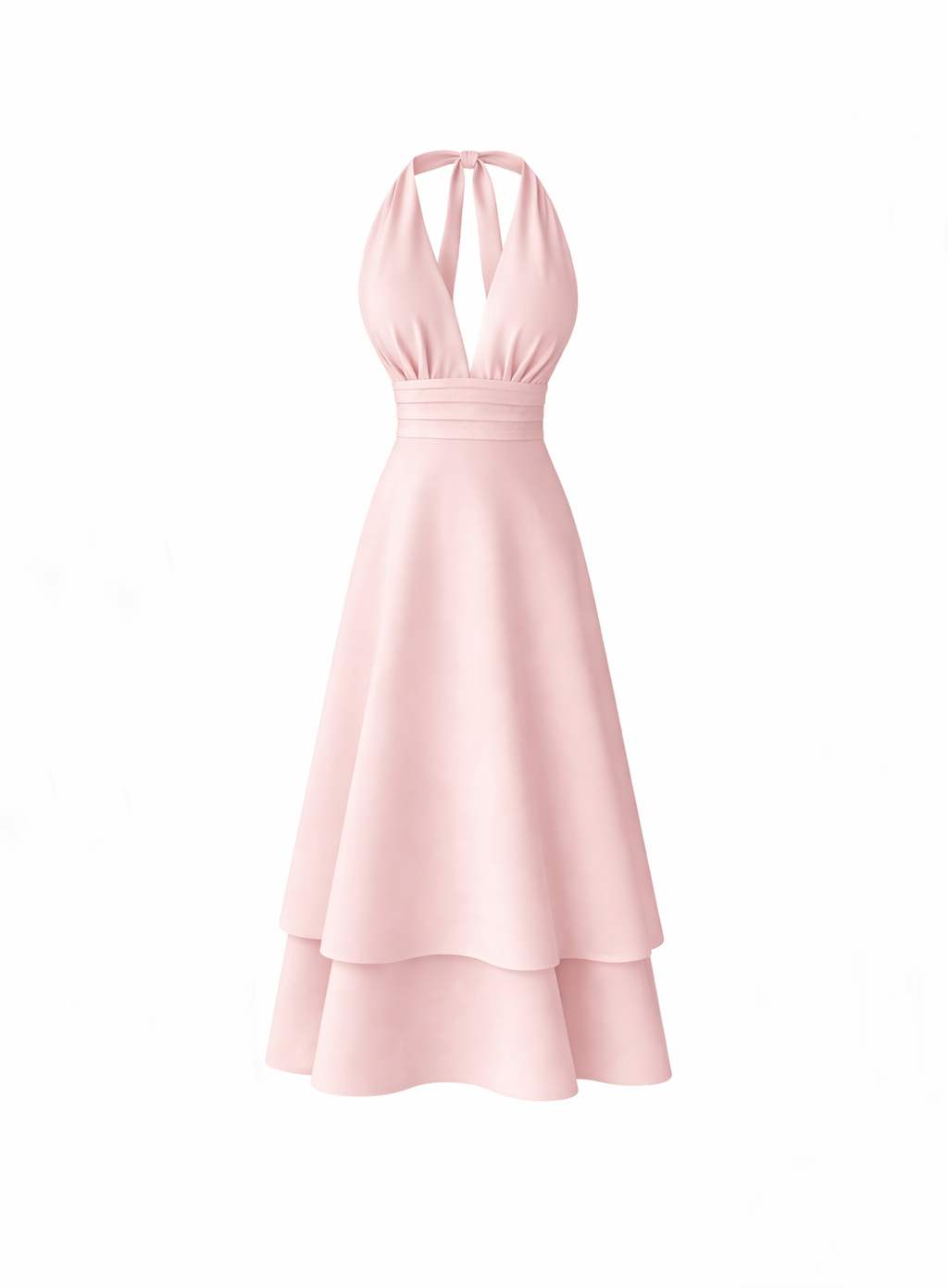 ΦΟΡΕΜΑ MIDI HALTER LAYERED ΡΟΖ 26463