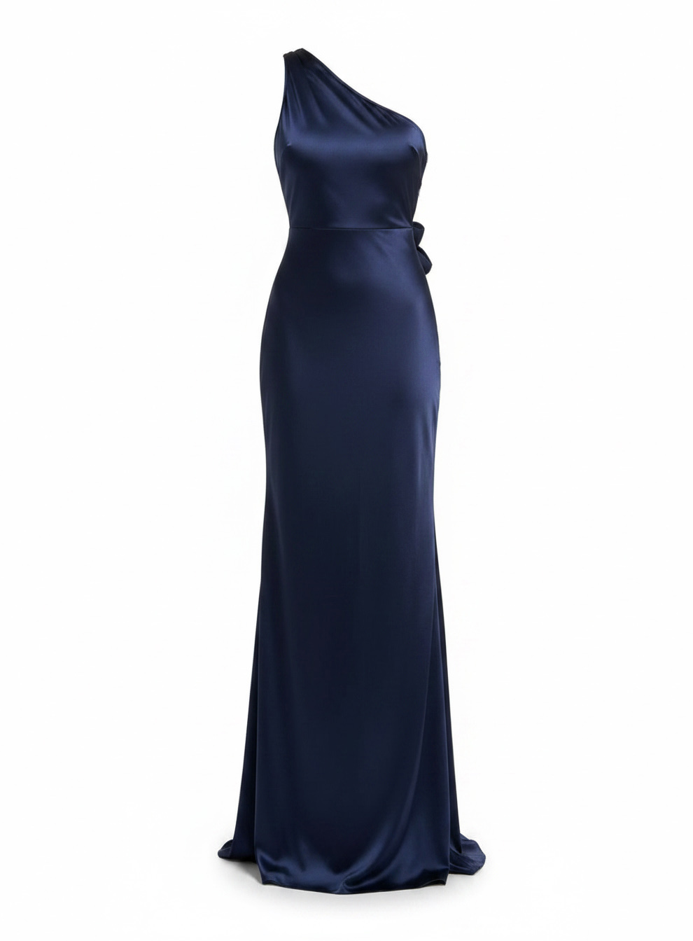 ΦΟΡΕΜΑ MAXI ONE SHOULDER BACKLESS NAVY BLUE 26465