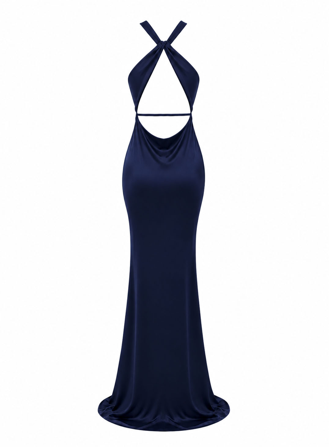 DRESS MAXI BACKLESS FIRE NAVY BLUE 26470
