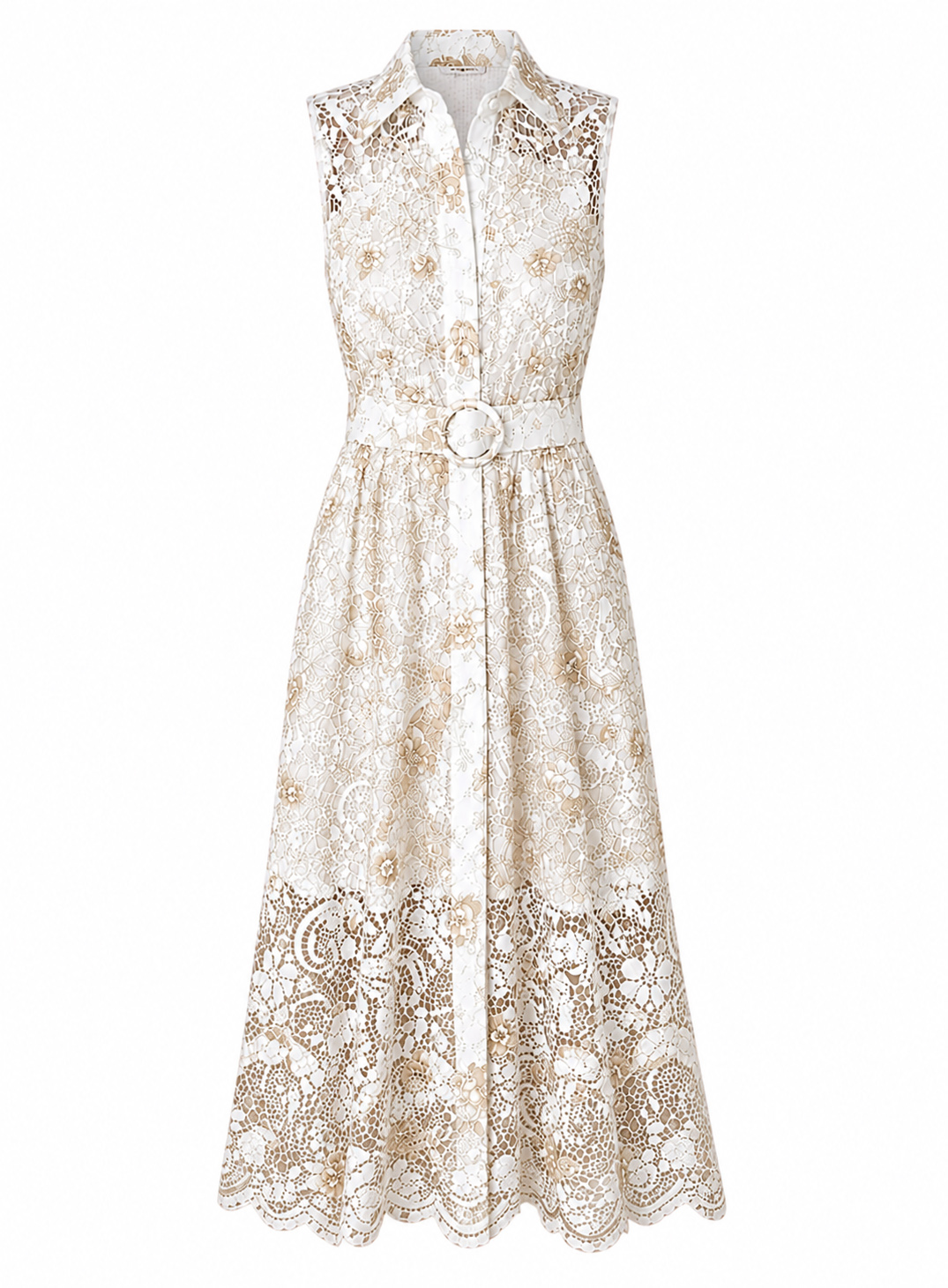 ΦΟΡΕΜΑ MIDI LACE BEIGE 26709