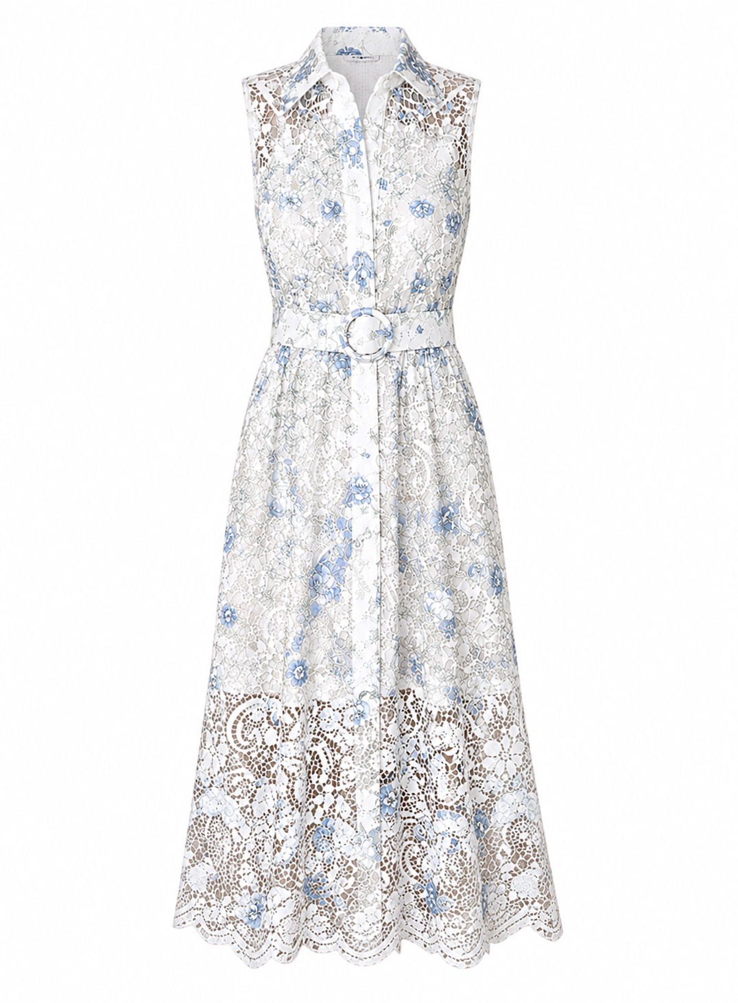 ΦΟΡΕΜΑ MIDI LACE  BLUE 26709