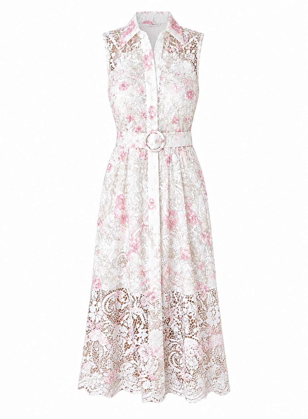 ΦΟΡΕΜΑ MIDI LACE PINK 26709